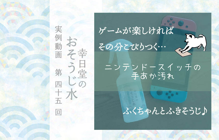 実例動画 「ニンテンドースイッチ」の手あか汚れをおそうじ